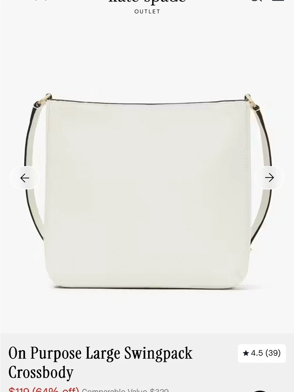 kate spade ivory structured satchel with front zip